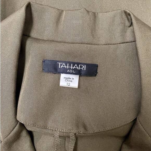 Tahari Tabatha Olive Sleeveless Utility Dress - Size 12 (NWT) - Picture 4 of 5